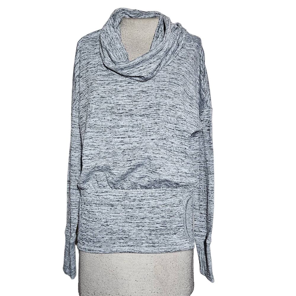 Terry Brushed Cowl Neck Pullover Size Small